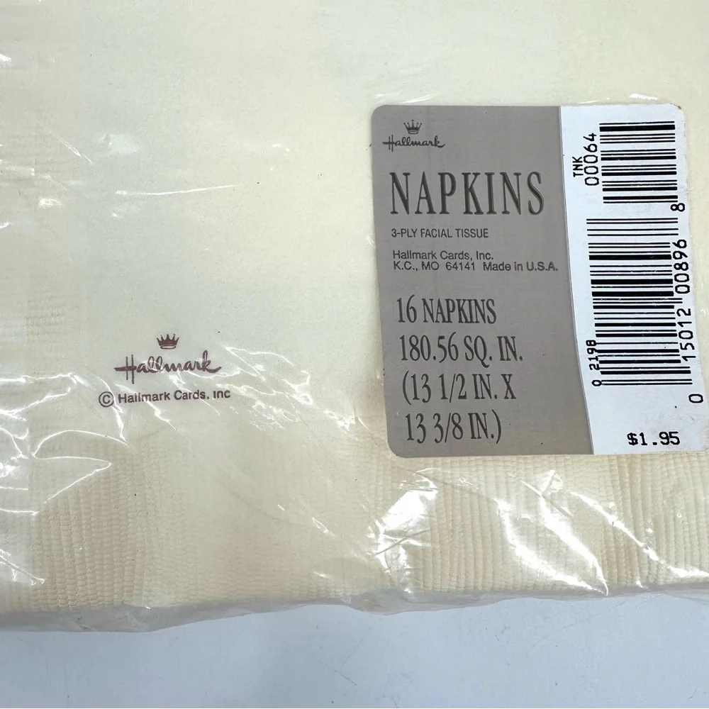 VTG Hallmark Paper Napkins New in Package Thanksgiving Turkey Print 16 Ct - READ